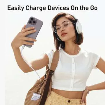 iWALK Portable Charger 10000mAh, 30W Fast Charging Power Bank with Built-in 2.3ft USB-C Retractable Cable, Battery Pack with 3 Outputs, Compatible with iPhone 16/15, Samsung, Android,iPad