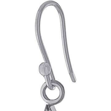 Pressed Flower Teardrop Earrings in Sterling Silver