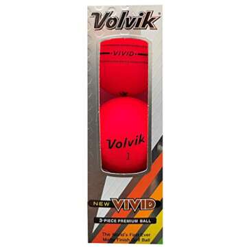 Volvik Vivid Golf Balls - Matte Red, Dozen
