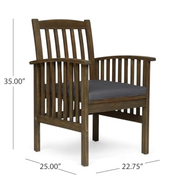 Contemporary 5 Piece Outdoor Dining Set with Cushions