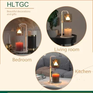 HLTGC Adjustable Candle Warmer Lamp with Timer & Dimmer