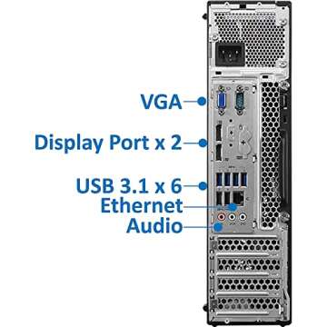 Lenovo ThinkCentre M900 SFF Desktop Computer, Intel Core i7-6700 Upto 4.0GHz, 32GB RAM, 1TB SSD, 4K 2-Monitor Support DisplayPort, HDMI, DVD-RW, AC Wi-Fi, Bluetooth, TDL - Windows 10 Pro (RENEWED)