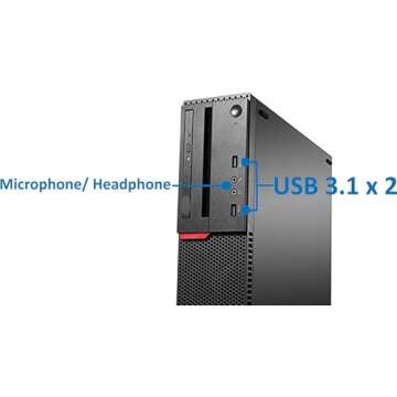 Lenovo ThinkCentre M900 SFF Desktop Computer, Intel Core i7-6700 Upto 4.0GHz, 32GB RAM, 1TB SSD, 4K 2-Monitor Support DisplayPort, HDMI, DVD-RW, AC Wi-Fi, Bluetooth, TDL - Windows 10 Pro (RENEWED)