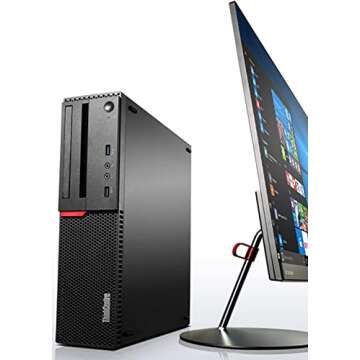 Lenovo ThinkCentre M900 SFF Desktop Computer, Intel Core i7-6700 Upto 4.0GHz, 32GB RAM, 1TB SSD, 4K 2-Monitor Support DisplayPort, HDMI, DVD-RW, AC Wi-Fi, Bluetooth, TDL - Windows 10 Pro (RENEWED)