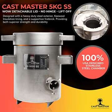 USA Cast Master 5-6 KG Deluxe Kit Propane Furnace for Smelting Metals