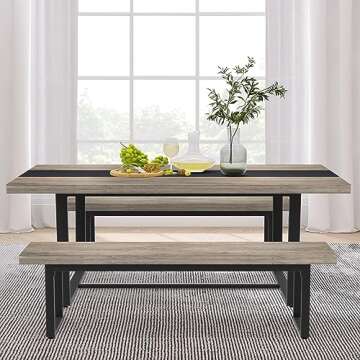 STHOUYN 59” Dining Bench Pair of 2 - Versatile Indoor Seating for Your Home