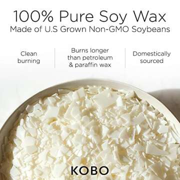KOBO Cashmere Valley Wood Candle (11 oz) | 100% Pure Soy Candle | All Natural Scented Candle, Hand-Poured in USA | 80 Hour Long Burning Candles | Scented Candles for Home