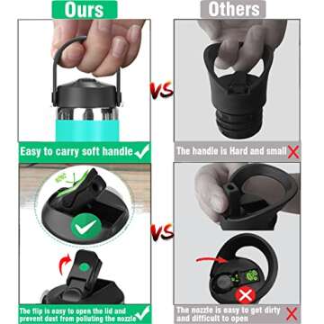 Straw Lid Compatible with Hydro Flask Standard Mouth 18 21 24 oz Compatible with Iron Flask Narrow M...