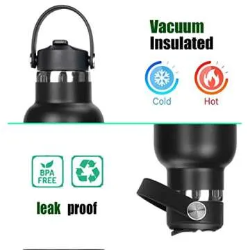 Straw Lid Compatible with Hydro Flask Standard Mouth 18 21 24 oz Compatible with Iron Flask Narrow Mouth 12 16 20 24 32 64 oz,Sports Water Bottle Accessories Replacement Dust Cover Straw Cap