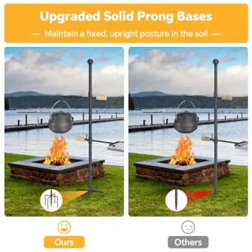 Mr IRONSTONE Campfire Grill for Outdoor Cooking