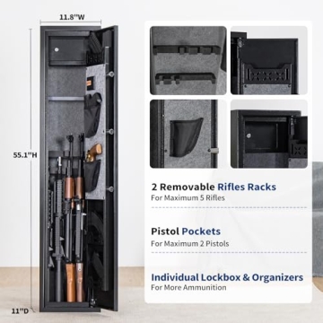 BlackSmith Biometric 5 Rifle Safe Quick Access Lockbox
