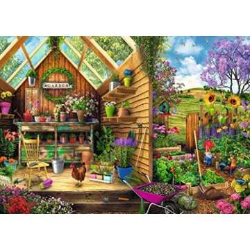 Ravensburger Gardener's Getaway Large Format Jigsaw Puzzle - 300 Pieces | Relaxing Gardening Theme |...