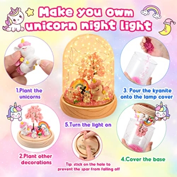 Kids Unicorn Night Light Craft Kit - Perfect Gift for Ages 3-8