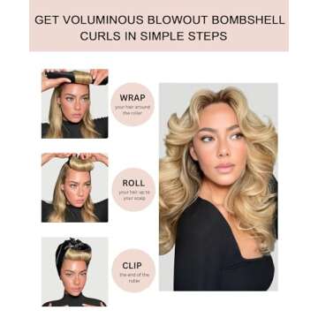 YOSHUYUKI Velvet Overnight Curls Heatless Hair Curler No Heat Satin Heatless Curling Rods Foam Spong...