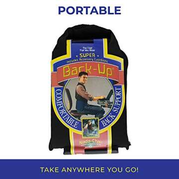 Nada-Chair Back-Up with CushShins Premium Back Support System Turns to Convertible Pouch Bag