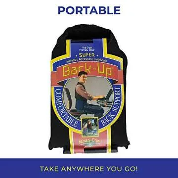 Nada-Chair Back-Up with CushShins Premium Back Support System Turns to Convertible Pouch Bag