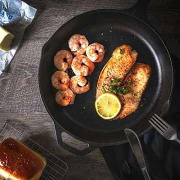 Utopia Kitchen 8 Inch Cast Iron Skillet - Pre Seasoned for Versatile Cooking