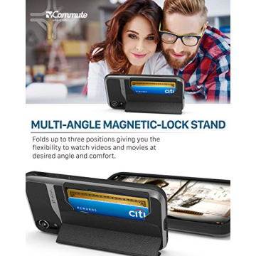 VENA iPhone XR Wallet Case with Drop Protection and Stand