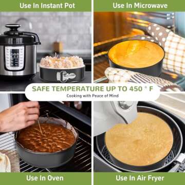 ZeroPone 7 Inch Springform Pan, Non-stick Spring Form Cake Pan with Removable Bottom, Round Cheesecake Pan For Baking, Spring Form Pan Cake Mold for Cheesecake