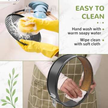 ZeroPone 7 Inch Springform Pan, Non-stick Spring Form Cake Pan with Removable Bottom, Round Cheesecake Pan For Baking, Spring Form Pan Cake Mold for Cheesecake