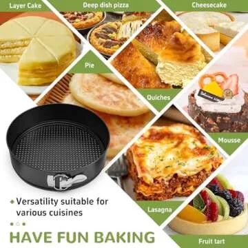 ZeroPone 7 Inch Springform Pan, Non-stick Spring Form Cake Pan with Removable Bottom, Round Cheesecake Pan For Baking, Spring Form Pan Cake Mold for Cheesecake