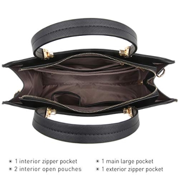 Dasein Vegan Leather Women's Satchel Wallet Set Stylish Durable