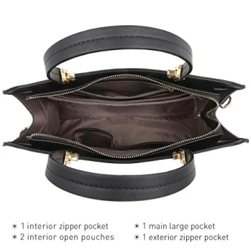 Dasein Vegan Leather Women's Satchel Wallet Set Stylish Durable