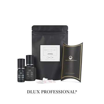 Dlux Professional- Extreme Pro Care Professional Luxury Semi-Permanent Eyelash Extension Black Glue 5ml, for Ultra Strong, Lash Extensions Adhesive, 2 Sec Time Retention, Up to 6 Weeks, Lash Supplies