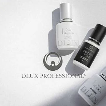 Dlux Professional- Extreme Pro Care Professional Luxury Semi-Permanent Eyelash Extension Black Glue 5ml, for Ultra Strong, Lash Extensions Adhesive, 2 Sec Time Retention, Up to 6 Weeks, Lash Supplies