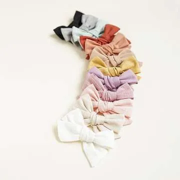 Niceye 24 PACK Baby Girl Hair Clips Set, Hair Bows Barrettes Handmade Accessories Alligator Clip for Babies Infant Toddlers Kids in Pairs