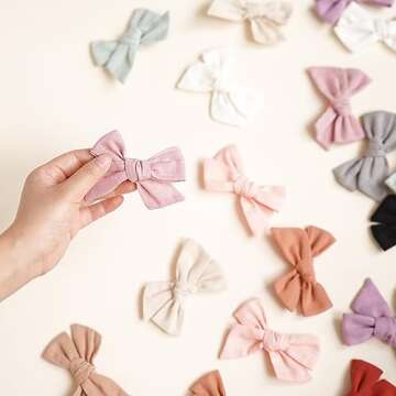 Niceye 24 PACK Baby Girl Hair Clips Set, Hair Bows Barrettes Handmade Accessories Alligator Clip for Babies Infant Toddlers Kids in Pairs