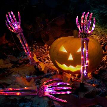 Lighted Skeleton Arm Stake – Scary Halloween Decoration