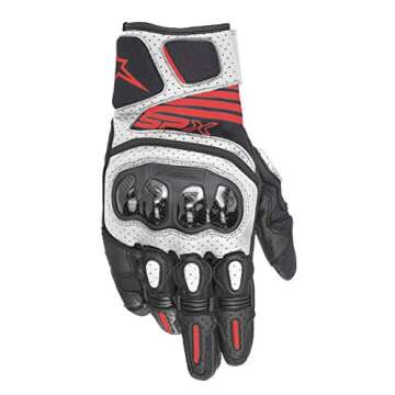Alpinestars SP X Air Carbon V2 Men's Street Motorcycle Gloves - Black/White/Red/Medium