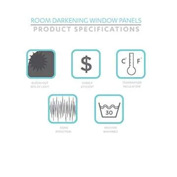 Lush Decor Montego Striped Window Curtains Panel Set for Living Room, Dining Room, Bedroom (Pair), 84” x 52”, Black