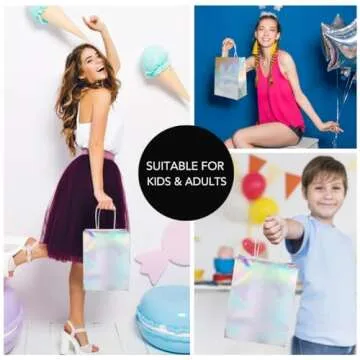 Iridescent Gift Bags - Perfect for Any Celebration | 25 Pack