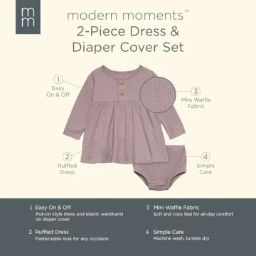 Modern Moments Baby Dress with Diaper Cover Set