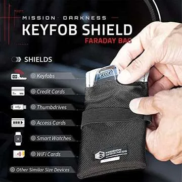 Mission Darkness Keyfob Faraday Bag for Ultimate Vehicle Security