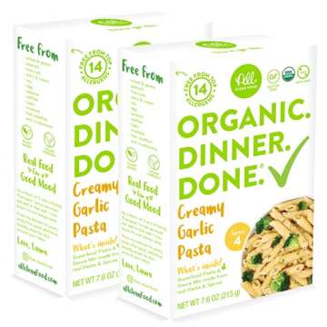 Creamy Garlic Gluten Free Pasta | Organic Vegan Meal