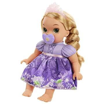 Disney Princess Deluxe Baby Rapunzel Doll with Pacifier Baby Doll Toy
