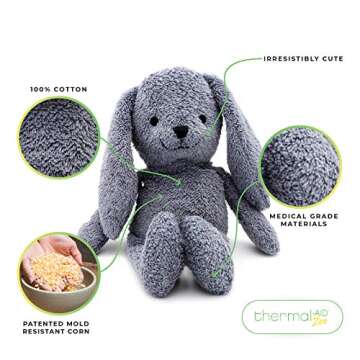 Thermal-Aid Zoo Microwavable Stuffed Animal - Plush Toy and Hot Cold Pack - Baxter The Bunny