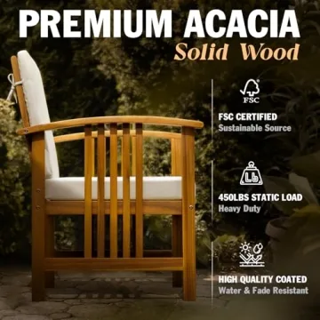 IDZO Natural 3-Piece Patio Bistro Set for Comfort and Style