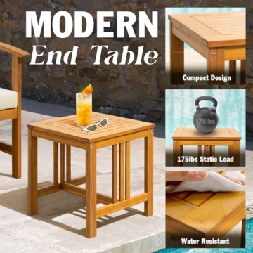 IDZO Natural 3-Piece Patio Bistro Set for Comfort and Style