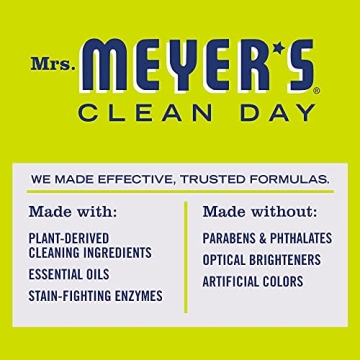 MRS. MEYER'S CLEAN DAY Liquid Laundry Detergent, Biodegradable Formula Infused with Essential Oils, Lemon Verbena, 64 oz (64 Loads)