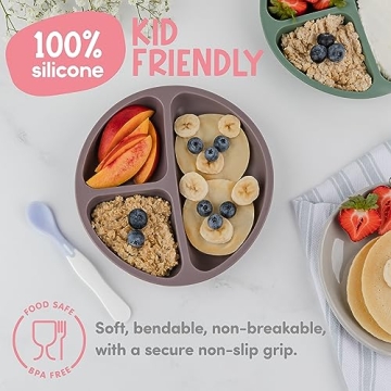 ChériKid Suction Plates for Toddlers - Unbreakable & Dishwasher Safe