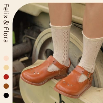 Felix & Flora Toddler Brown Mary Jane Dress Shoes for Girls