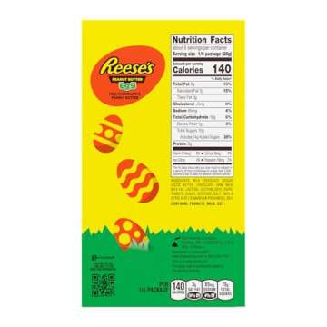 REESE'S Milk Chocolate Peanut Butter Egg, Easter Candy Gift Box, 6 oz