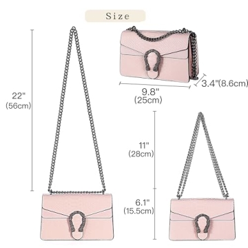 DEEPMEOW Snake Print Crossbody Bag for Women