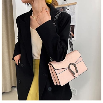 DEEPMEOW Snake Print Crossbody Bag for Women