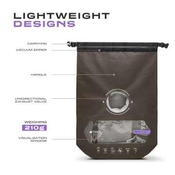 ETROL Wash Bag Portable Washing Machine, Lightweight Manual Washing Machine for Travel, Camping, Lau...