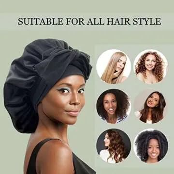 Luxury Satin Bonnet for Sleeping and Hair Care